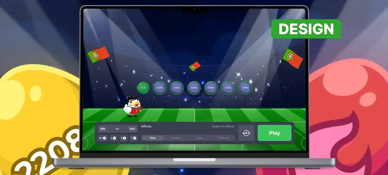 Ronaldo Chicken Road डिज़ाइन.